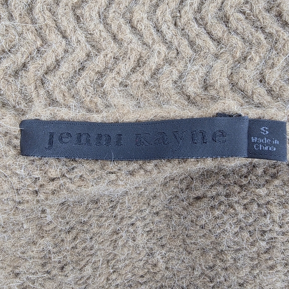Jenni Kayne Alpaca Wool Blend Long Cardigan Sweater Camel Button Quiet Luxury Sm - Picture 10 of 12